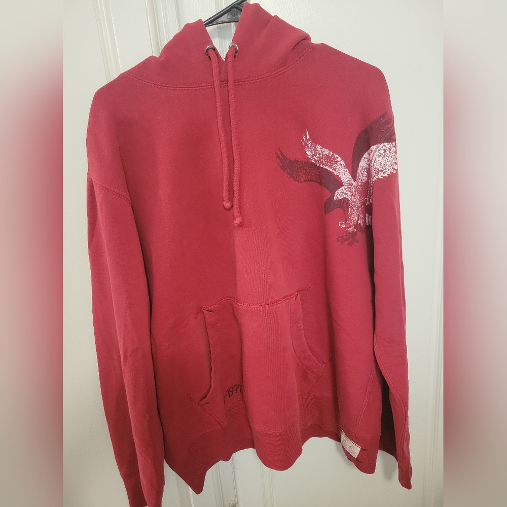 Vintage Y2K American Eagle Outfitters Red Hoodie